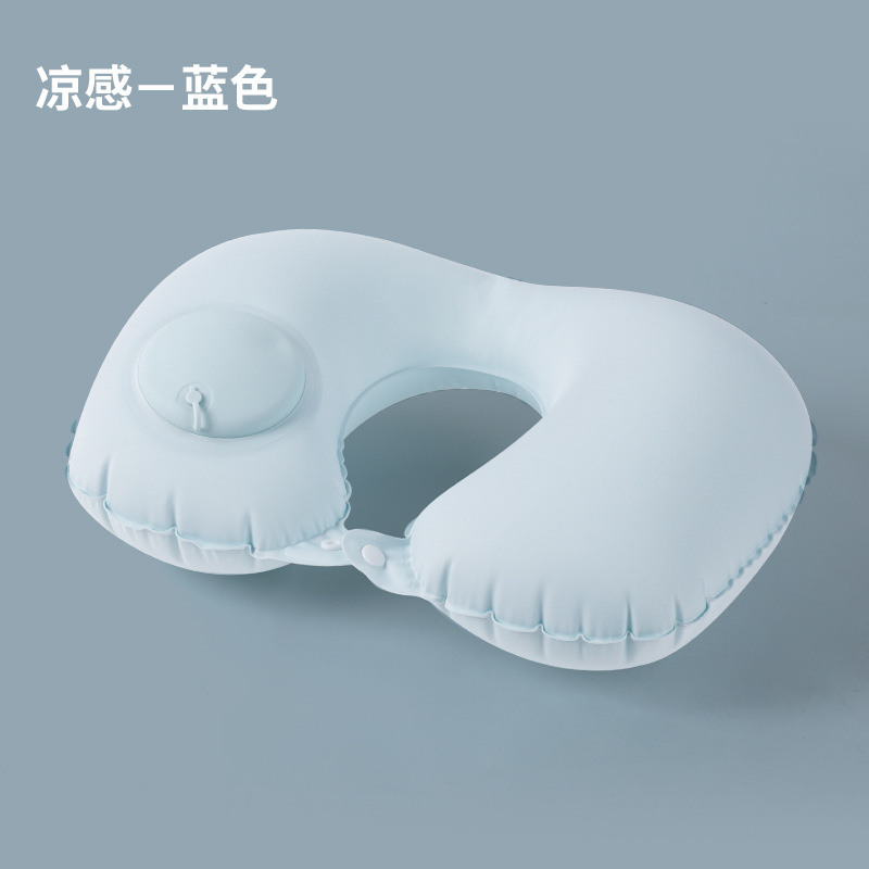 Picture of Inflatable U-shaped Pillow Cool Pressing Inflatable Pillow Travel Portable Neck Pillow Travel Sanbao Storage Pillow for Airplane