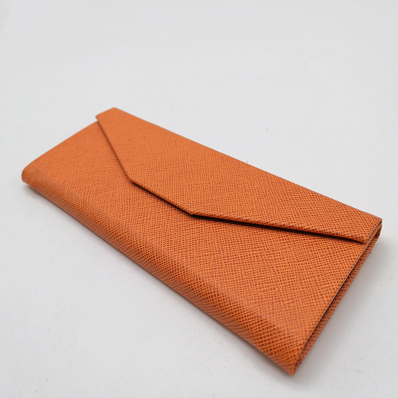 Picture of Triangular Wallet Style Foldableable Sunglasses Case Optical Glasses Case Supply Printable Logo in Stock