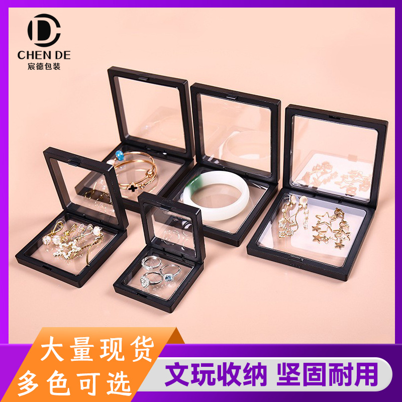 Wen play bracelet storage jewelry packaging box anti-oxidation bracelet transparent display pe film suspension box envelope