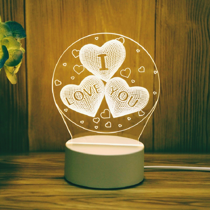 Creative 3D table lamp cross-border Children's Day gift gift bedroom bedside table lamp USB atmosphere cartoon night light