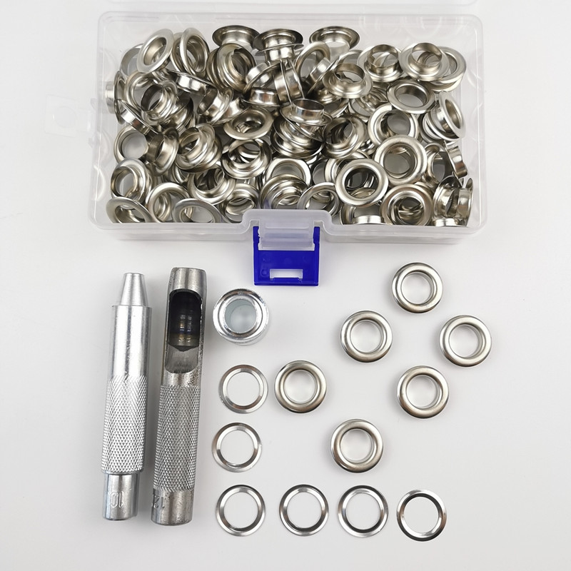 100 sets of 12mm inner diameter tarpaulin canvas round eyelet buckle copper ring steam eye nail metal copper air eye buckle suit