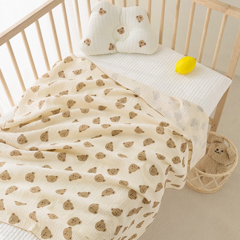 Picture of Newborn Cartoon Bag Single and Double Gauze Bath Towel Baby Four-Layer Cotton Yarn Bag Baby Blanket Children's Bag Towel