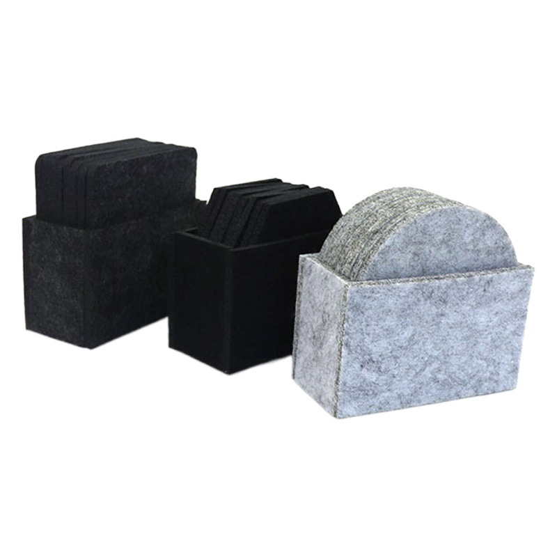 Simple and generous coasters felt cartoon coasters color absorbent home placemat felt coasters