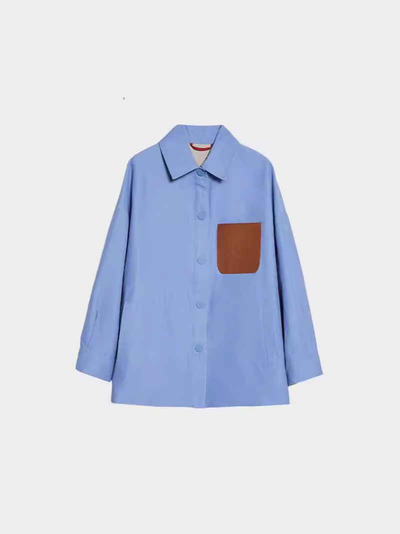 Picture of 24 Autumn New Style Reversible Logo Leather Label Flap Pocket Pants Shirt Jacket Loose Fit Trendy Design Versatile Wear