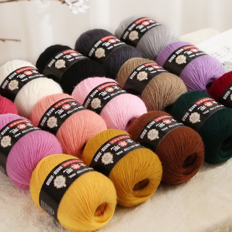 Cross-border wholesale 3 strands of all wool 50g nano wool ball handmade diy sweater scarf ball material bag ball thread