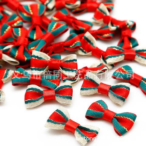 Cross-border Christmas decoration bow diy decoration Christmas snowflake Christmas bow pet headdress flower accessories wholesale