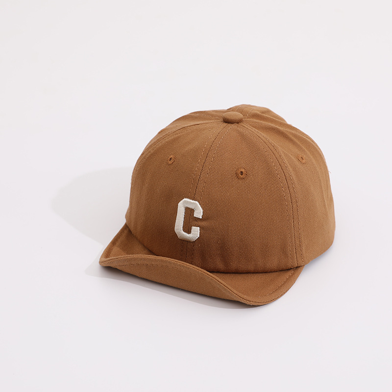 Picture of Baby's Hat Spring and Autumn Soft Brim Korean-style C- letter Embroidered Western-style Cap Baby Baby Instagram Baseball Cap Trendy