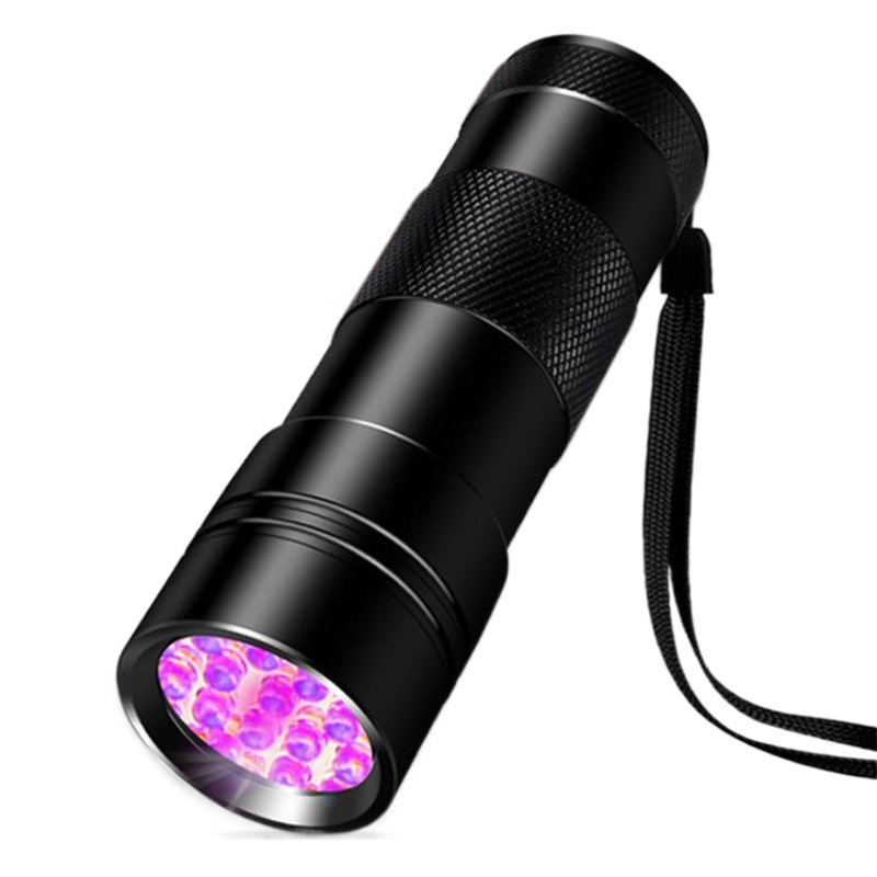 Taobao explosions 12LED purple flashlight UV ultraviolet small electric money detector fluorescent agent detection lamp wholesale