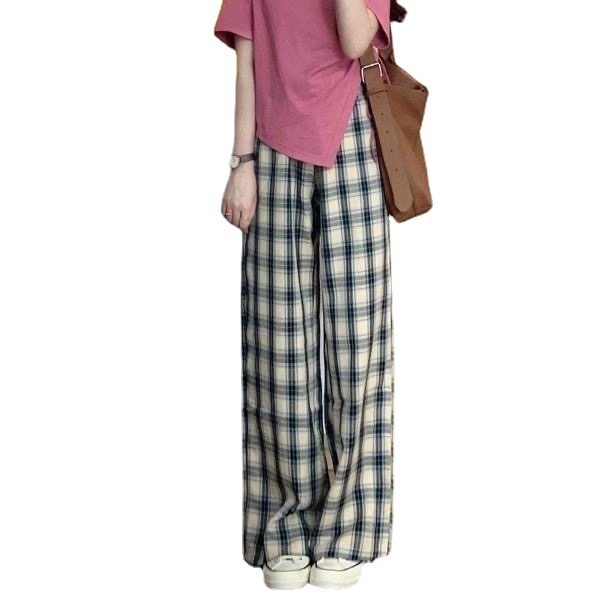 Picture of 2023 New Summer Suit Women's Meat Covering Light Mature Salt Short-sleeved Top Slimming Paid Pants Wide-leg Pants Two-piece Set