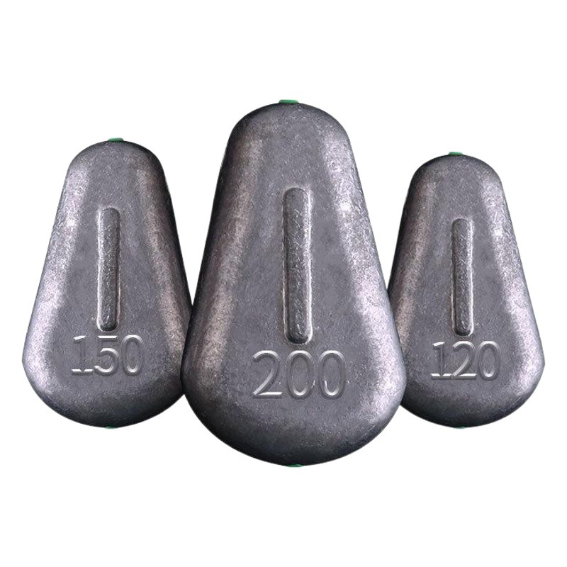 Flat Chicken Heart Lead Sinker with Plastic Core, Anti-Roll, Anti-Drift, Long-Cast Lead Sinker, Hollow Fishing Tackle Accessory, Fishing Lead Sinker