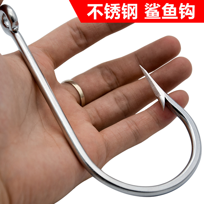 Wholesale Large Fish Hook Extra Large Shark Hook Mackerel Tuna Giant Crochet Deep Sea High Carbon Steel Sea Fishing Hook