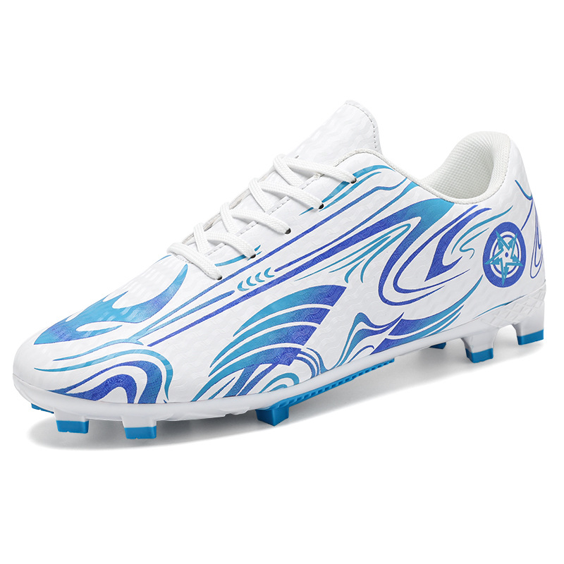 Cross-border new anti-slip long-spiked children's football shoes, men's broken spike sports training shoes, low-top youth sports shoes
