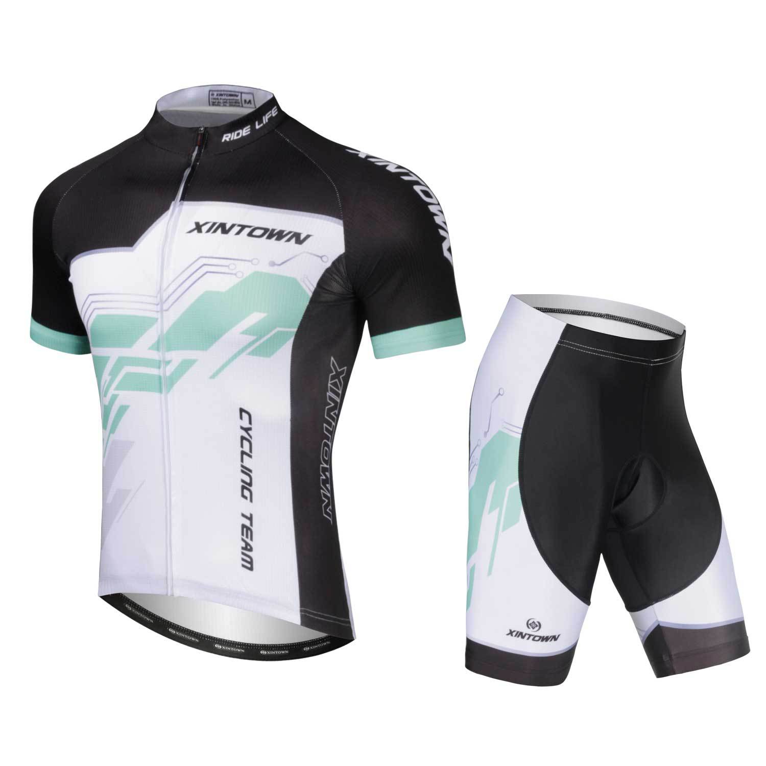 XINTOWN cycling clothes short suit new printed summer short sleeve suit racing clothes men's cycling clothes