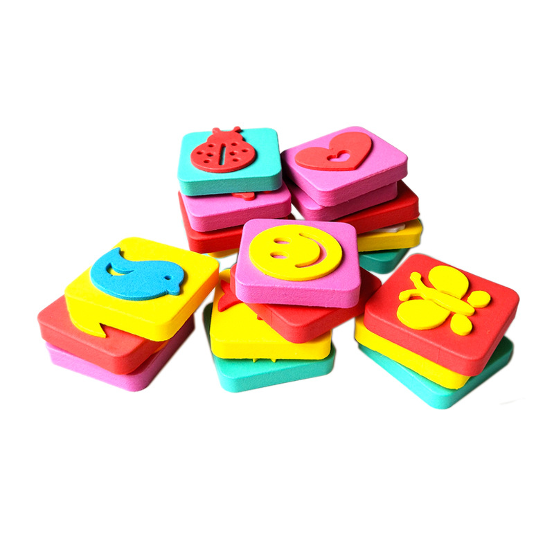 Picture of Children's toy DIY cartoon seal cute EVA square seal graffiti painting toddler creative art 20 pack