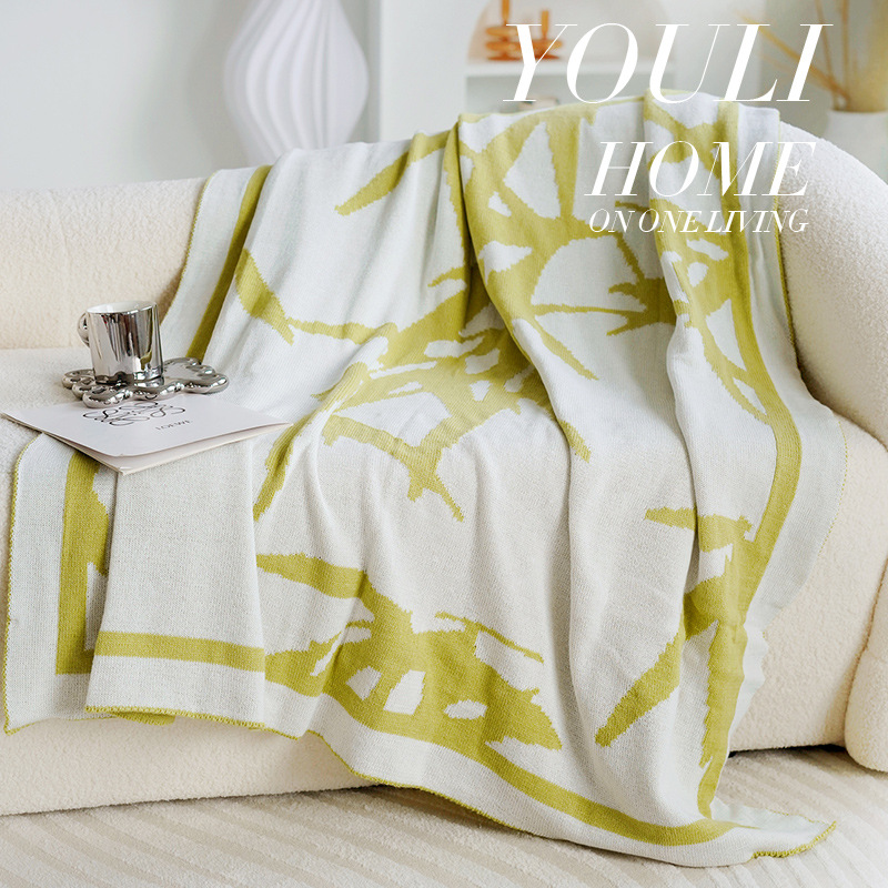 Picture of New Chinese bamboo black and white ink blanket towel bed tail blanket sofa blanket blanket blanket blanket bed tail towel bed flag