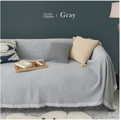 Picture of [Cross-border wholesale] Nordic pure color Four Seasons cotton blanket simple cushion ins style sofa Towel fashion lunch break blanket