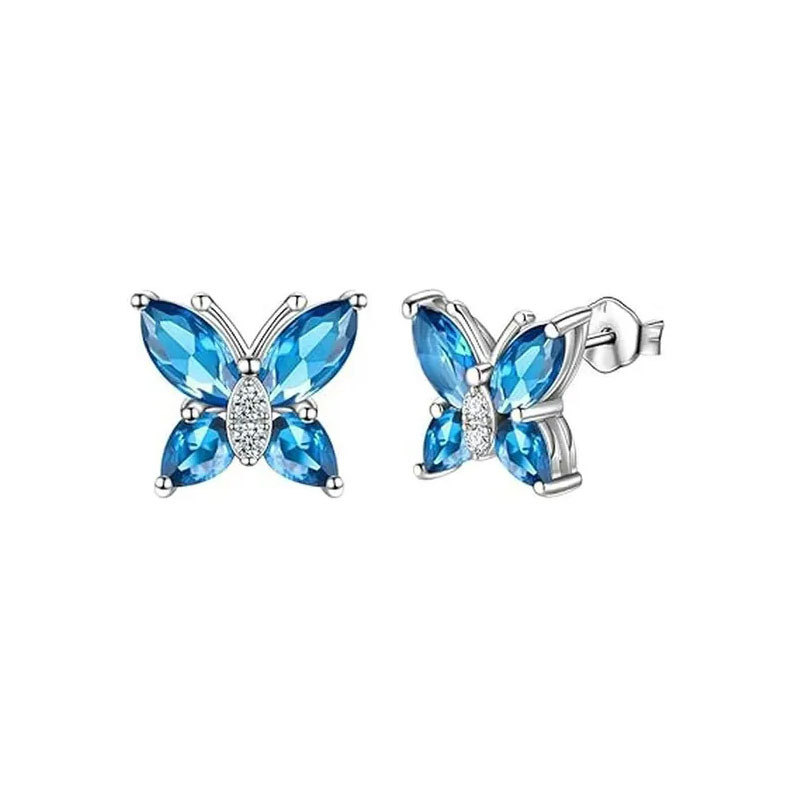 Picture of TEMU Cross-border New Butterfly Ring Earring Necklace Female European and American Animal Butterfly Pendant Clavicle Chain Jewelry suit