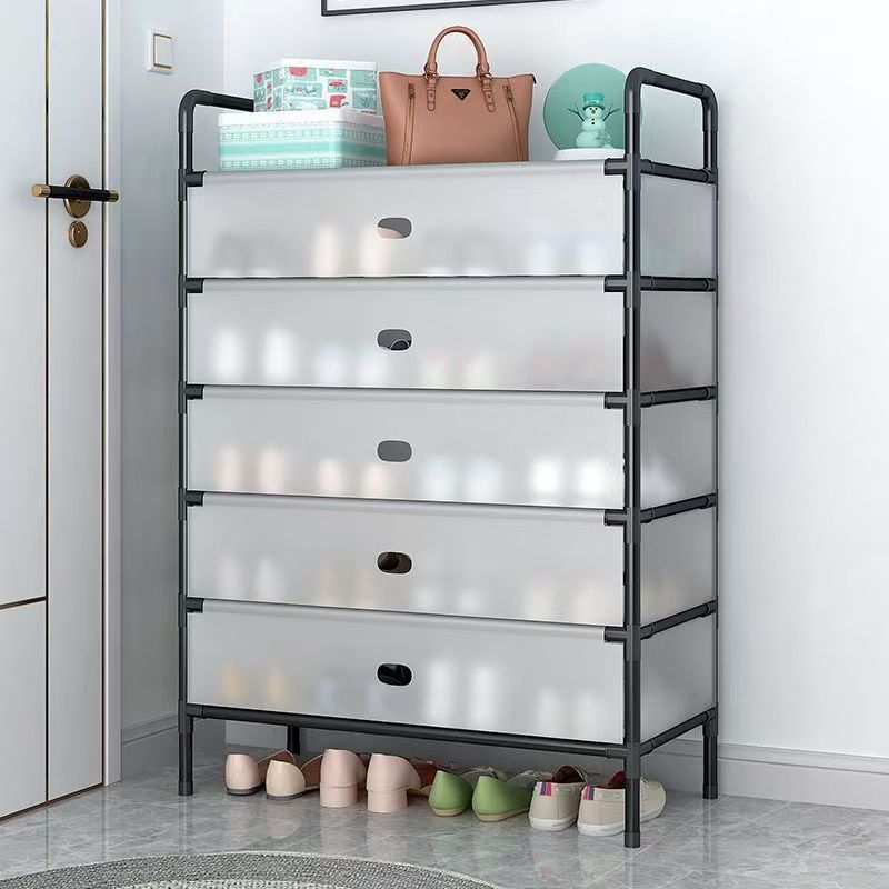 Dust-Proof Shoe Rack, Strong and Durable, Thickened Dormitory Storage Shoe Cabinet, Household Large-Capacity Multi-Layer Shoe Rack for Rental Housing