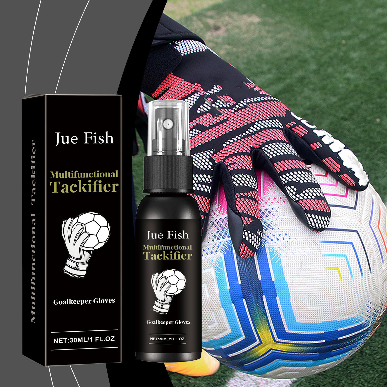 Picture of Jue Fish Goalkeeper Gloves Grip Spray Gloves Increased Tack Improved Grip Adhesive Spray