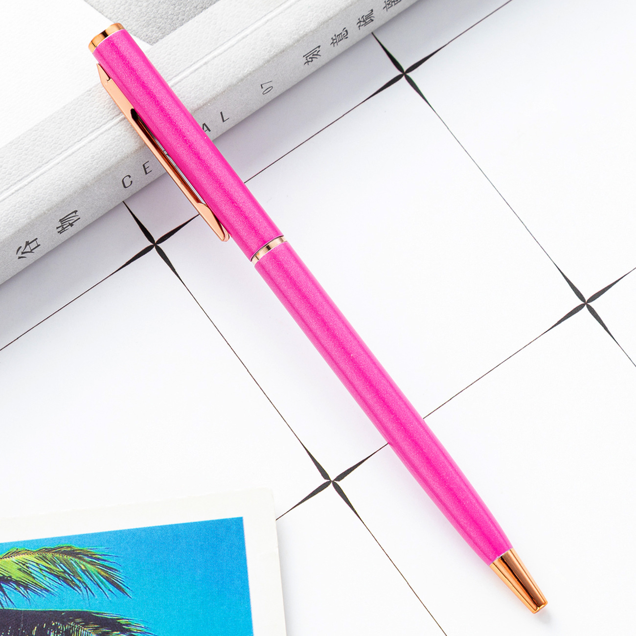 Picture of Metal pen flat head Gao Shi pen spot multicolored pen wholesale business advertising pen printing LOGO small Gao Shi ballpoint pen