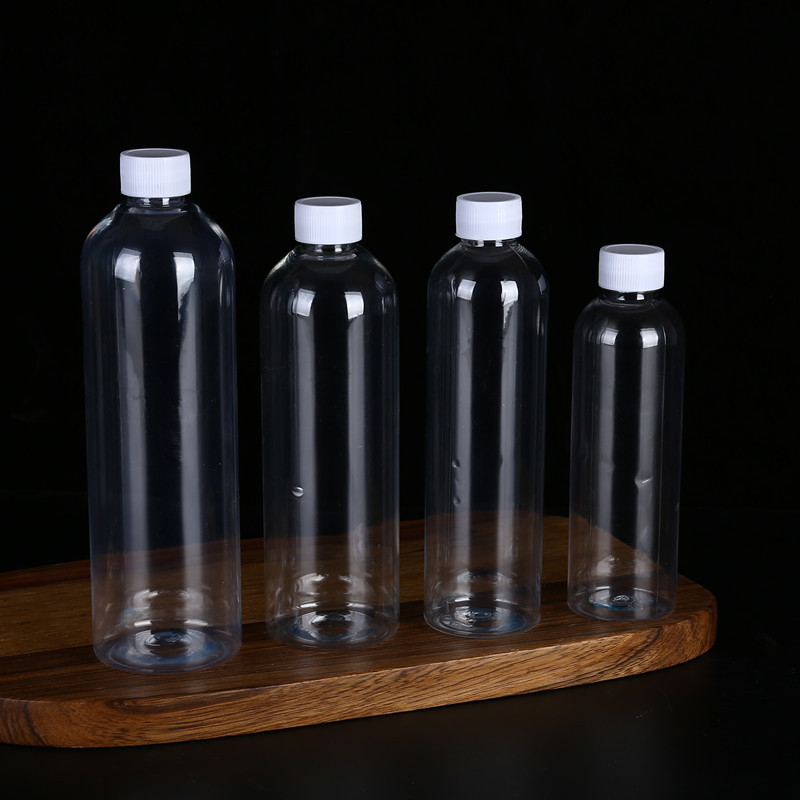 Spot 150/200/300/400/500 ml transparent plastic bottle PET bottle white cap small mouth sealed bottle
