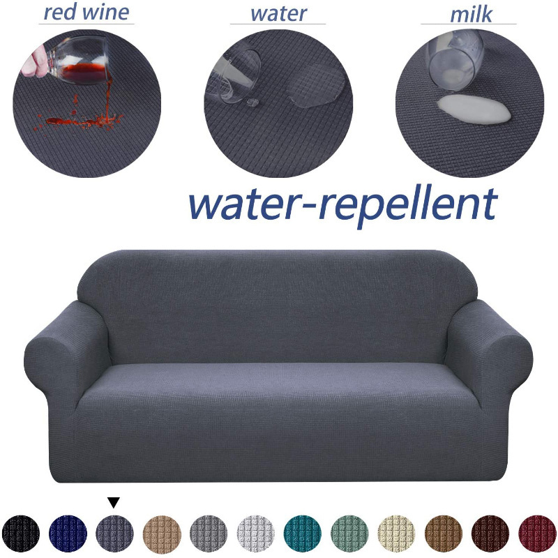 Cross-border Waterproof Corn Grain Elastic All-inclusive Sofa Cover Plain Color Simple Home Combo Sofa Cover