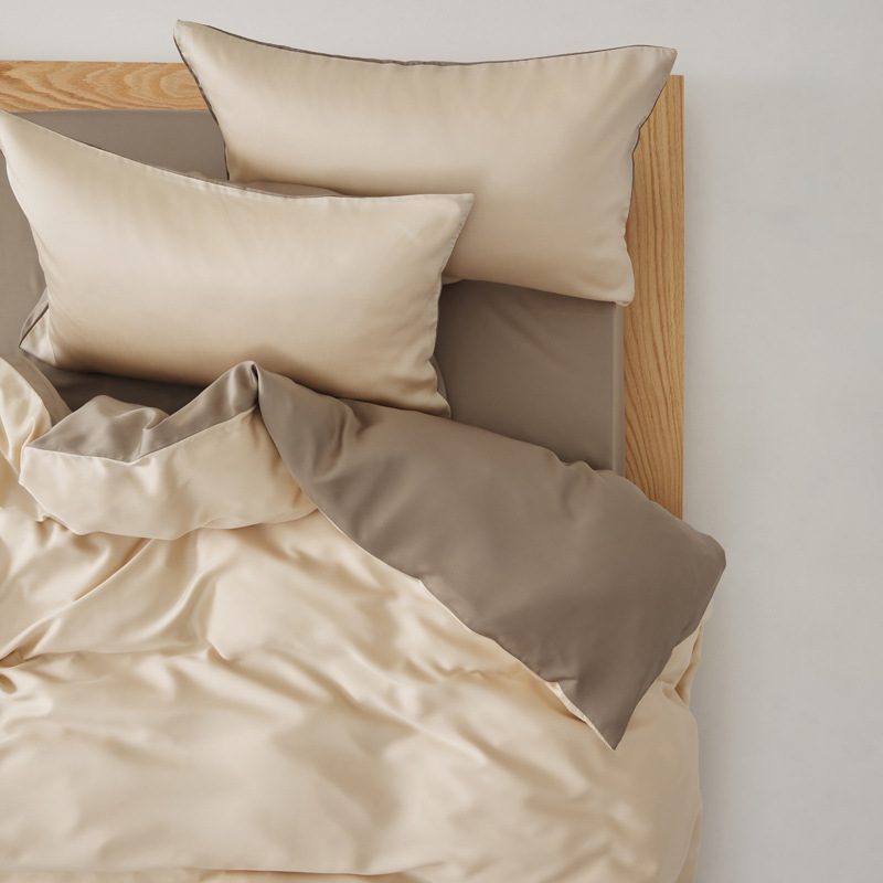 Picture of Light Luxury 60-Count Lenzing Tencel Four-Piece Set Double-Sided Lyocell Cool Ice Silk Cool Feeling Naked Sleeping Tencel Bed Bed Sheets Quilt Cover