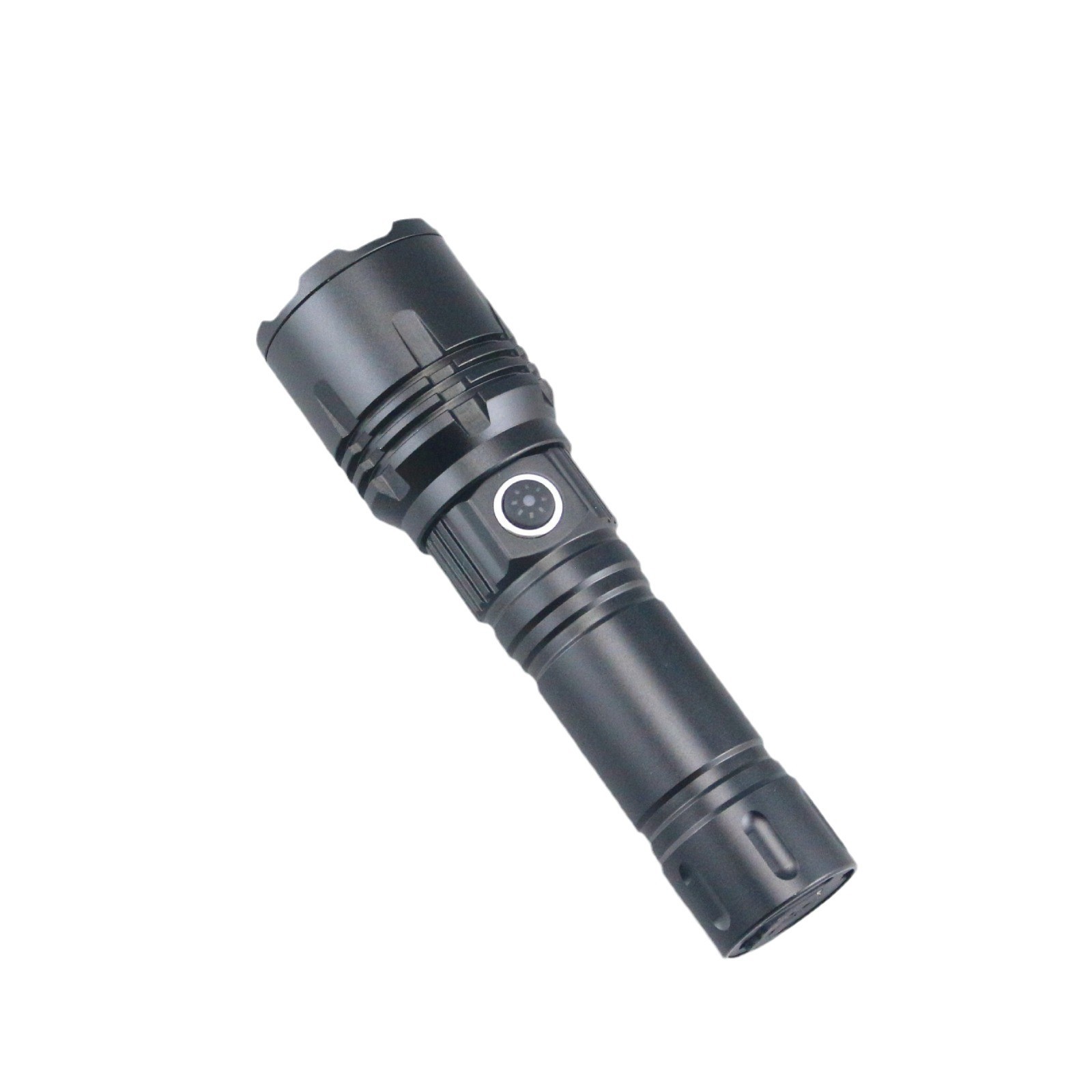 Picture of Cross-border new USB white laser bright long-range strong light aluminum alloy power display charging treasure zoom flashlight