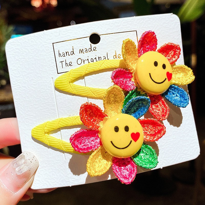 Picture of New Flower hairpin fresh baby hairpin headdress flower children's hair accessories do not hurt hair BB clip girl bangs clip headdress