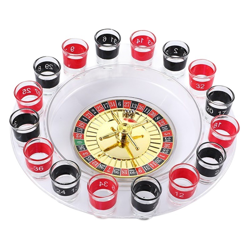 16 cups lucky roulette entertainment turntable wine set game transfer bar supplies foreign trade hot selling boutique