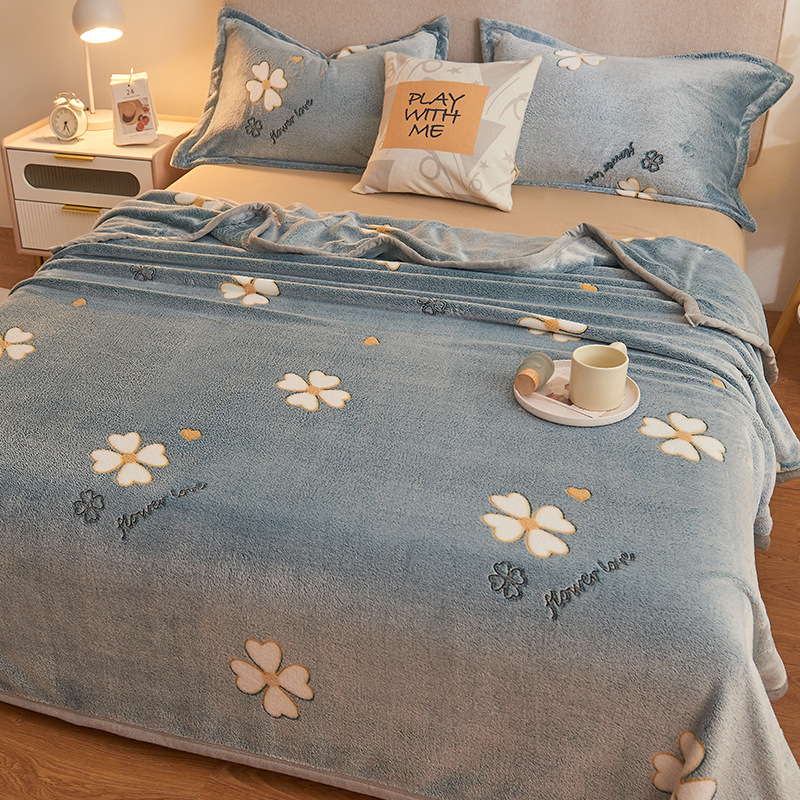 Picture of Blanket Coral Fleece Cover Blanket Flannel Blanket Cartoon Sofa Blanket Single Bed Sheet Single Air Conditioning Nap Blanket Quilt