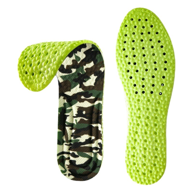 Summer camouflage military training insoles PU wormwood sports shock absorption men's breathable sweat absorption shock absorption shit feeling insoles wholesale
