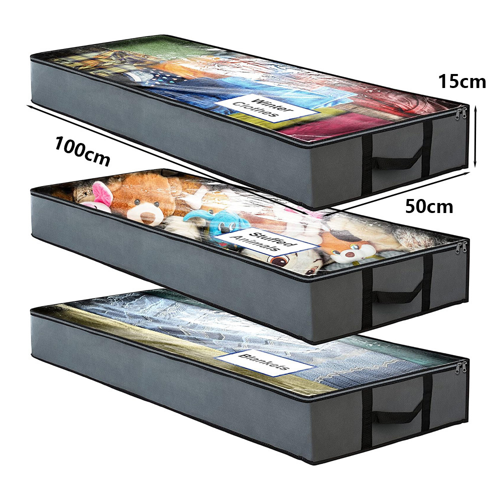 Picture of Amazon Explosions H-type Portable Bed Storage Bag Foldable Quilt Bag Clothes Storage Box Dust-proof Storage Box