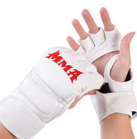 Picture of Adult Half-Finger Boxing Gloves, Sanda Muay Thai Gloves, Fighting Gloves for Men and Women, Adult Punching Bag Gloves, Trendy