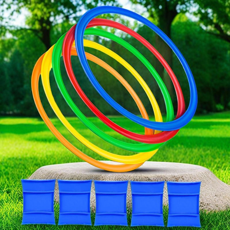 Cross-Border Outdoor Physical Training 50cm Jumping Hoop Jumping Grids Hopscotch Sensory Training Equipment Agility Hoop