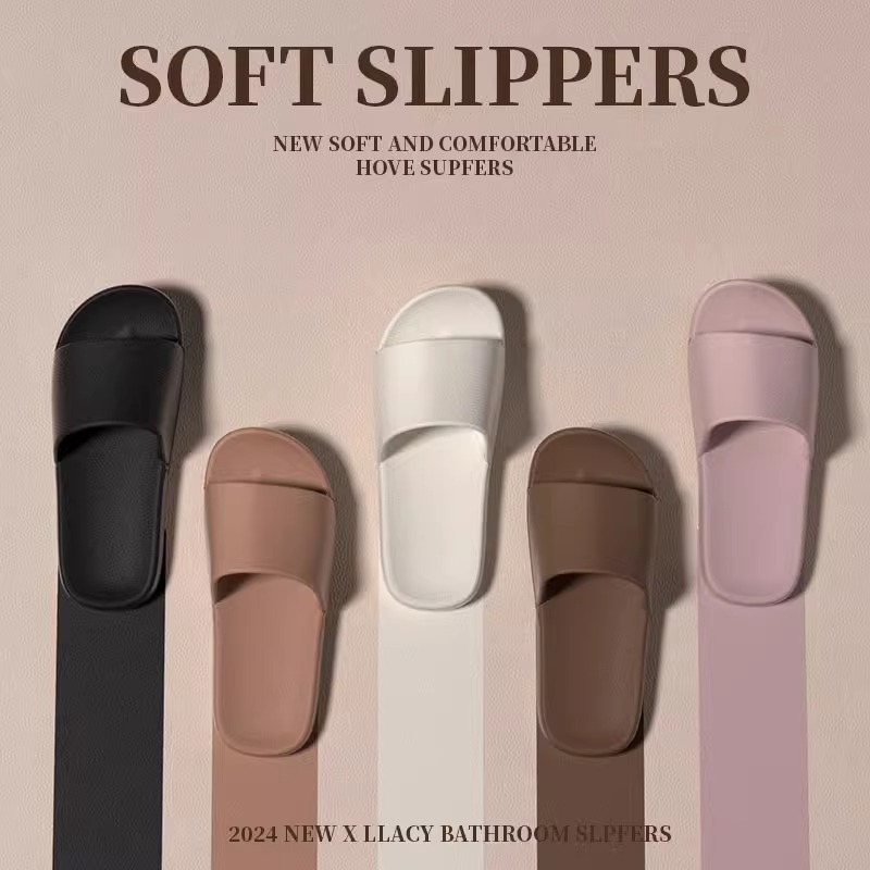 Slippers for Women 2025 New Summer Home Indoor Eva Non-Slip Non-Stinky Feet Bathroom Bathing Soft-Soled Sandals for Men