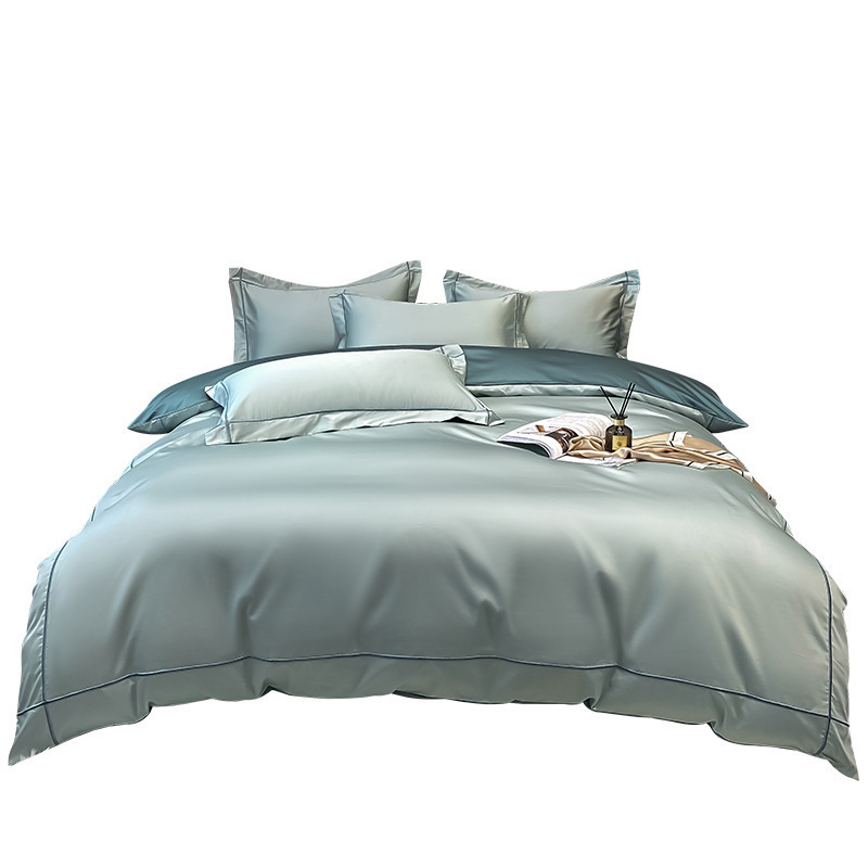 Picture of Light Luxury 160 Long-staple Cotton Cotton Four-piece Set Cotton Bed Sheet Quilt Cover Class A Maternal and Infant Grade Three-piece Bedding