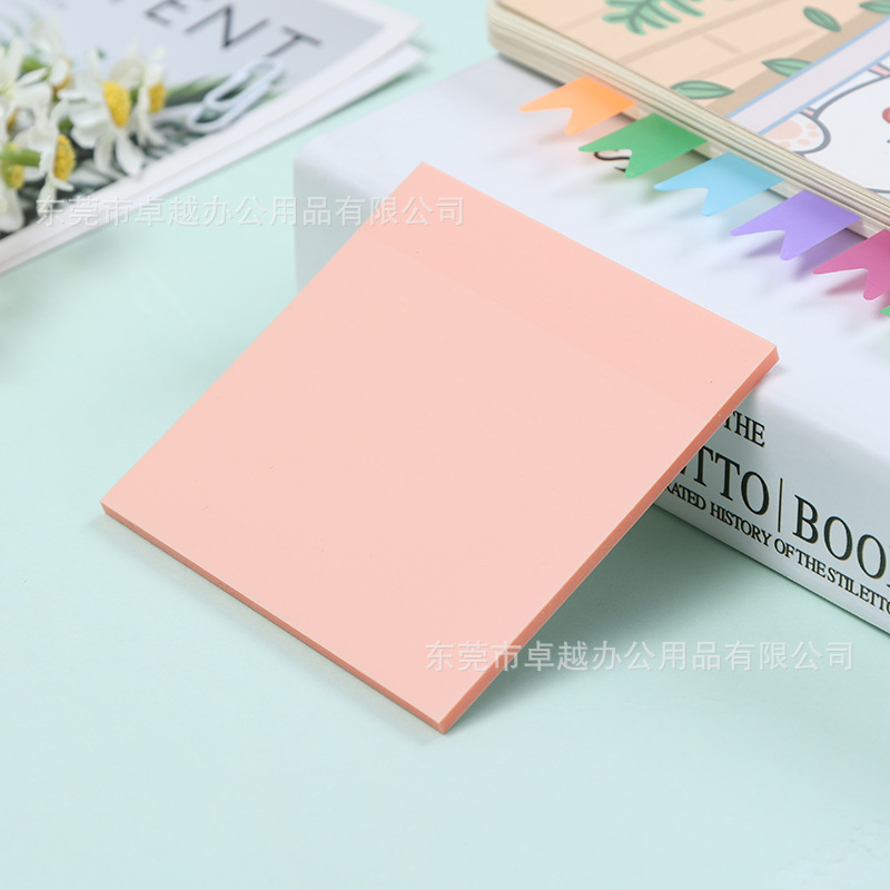 Picture of PET fluorescent notes for students to use key marks to write strong sticky plastic waterproof wrong topic transparent post-it notes