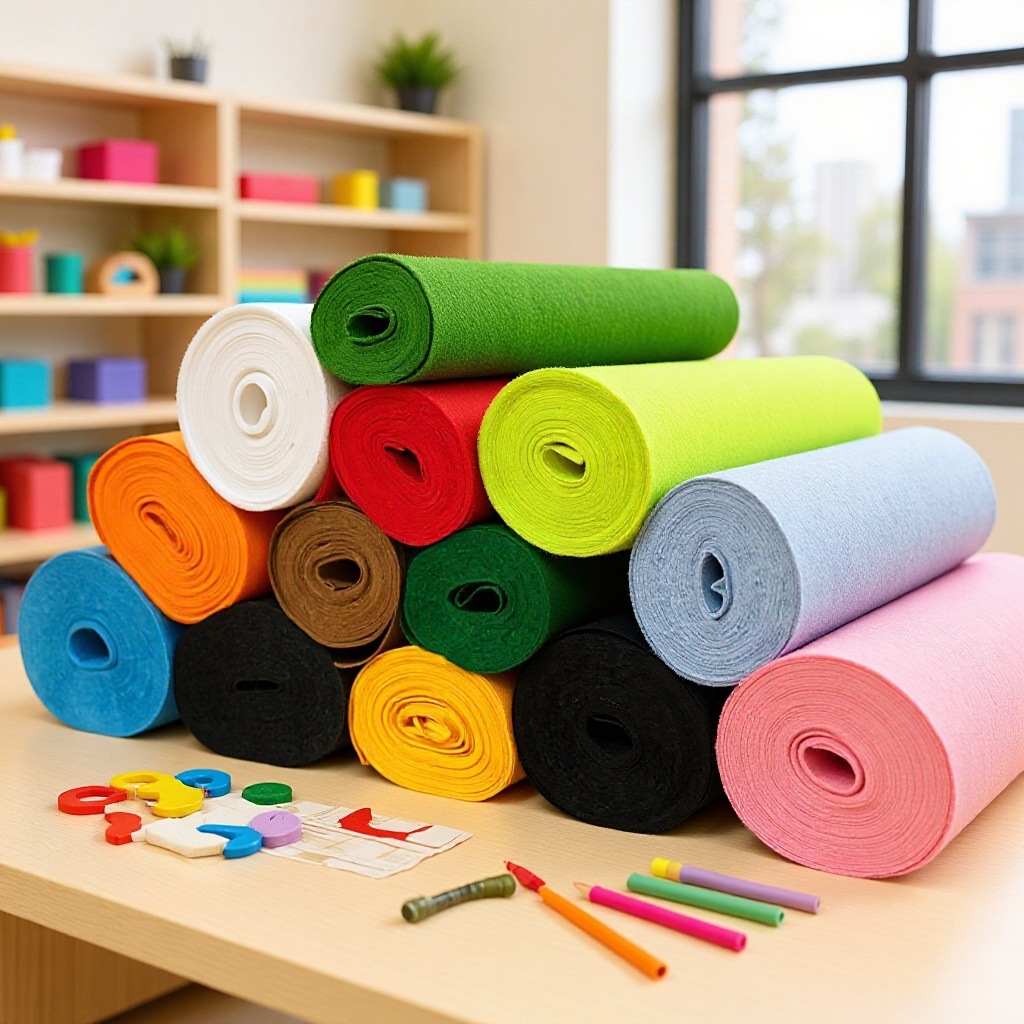 Wholesale Gray-Black Felt, Shoe Material, Automotive Fabric, DIY Handmade Wall Soundproofing Adhesive-Backed Colored Felt Fabric Roll