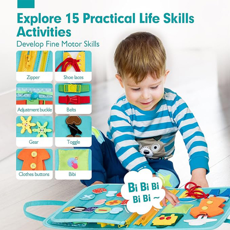 Picture of Portable Felt Dressing Learning Board Early Education Kidsren's Educational Toy Training Education Enlightenment New Felt Learning Board