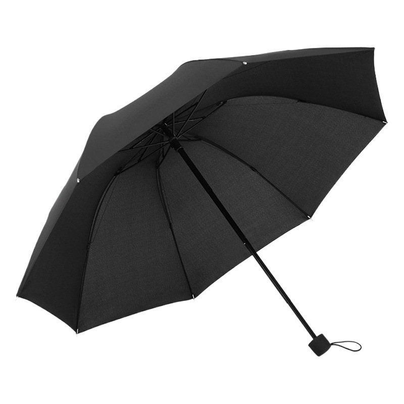 Eight-bone reinforced solid color business umbrella advertising umbrella three-fold umbrella folding umbrella logo Paradise Umbrella