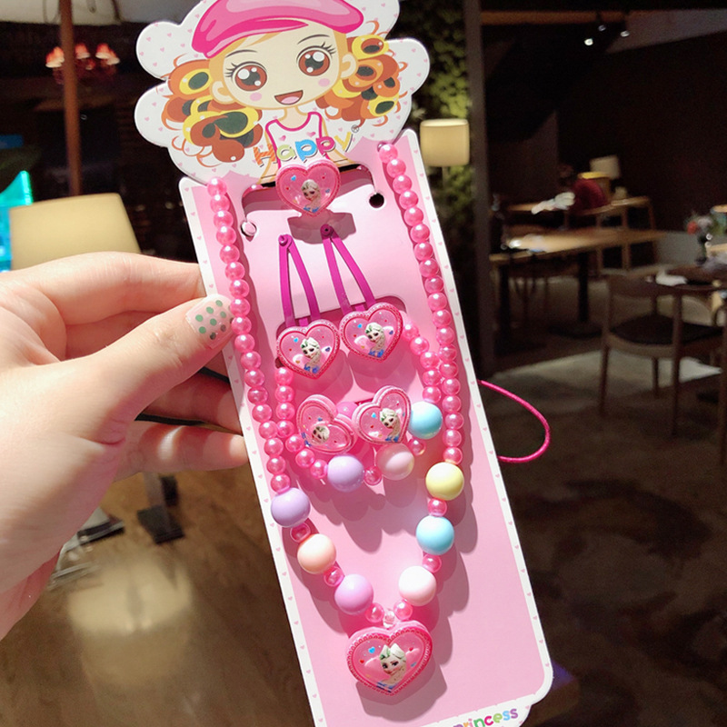 Picture of Children's jewelry baby cartoon cute fruit pendant bracelet suit birthday gift box in stock wholesale
