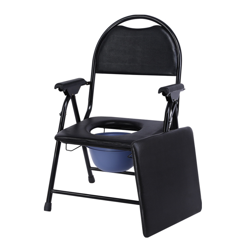 Factory wholesale household toilet chair for the elderly pregnant women elderly bathroom bath chair thickened mobile toilet chair