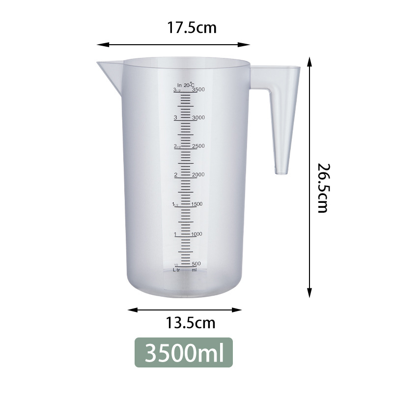 Picture of Transparent Acrylic PC Measuring Cup Plastic Scale Measuring Kettle Thickened High Temperature Milk Tea Shop Supplies Black Scale Measuring Cup