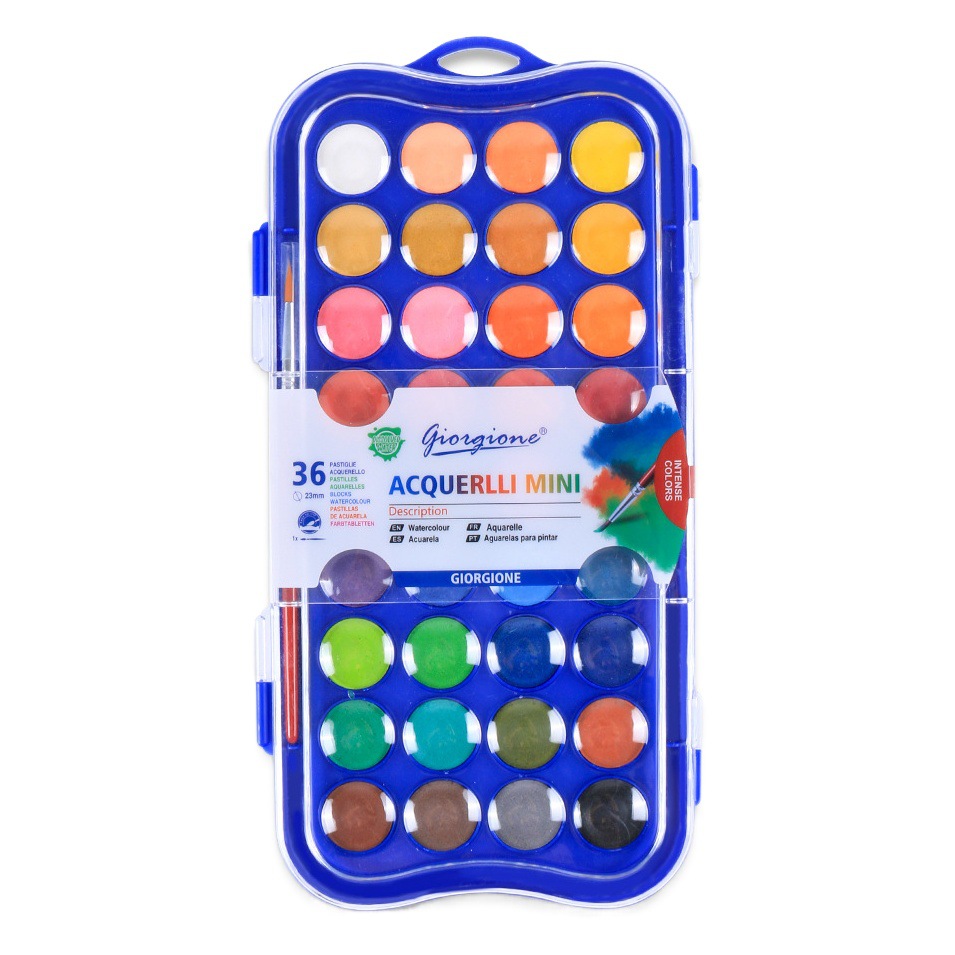 Giorgione solid paint watercolor paint suit 36 color 48 color art supplies student painting pen gift box