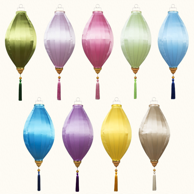 Picture of New Chinese style fabric olive lantern National Day wedding palace lantern waterproof Vietnamese lantern outdoor antique decorative lantern