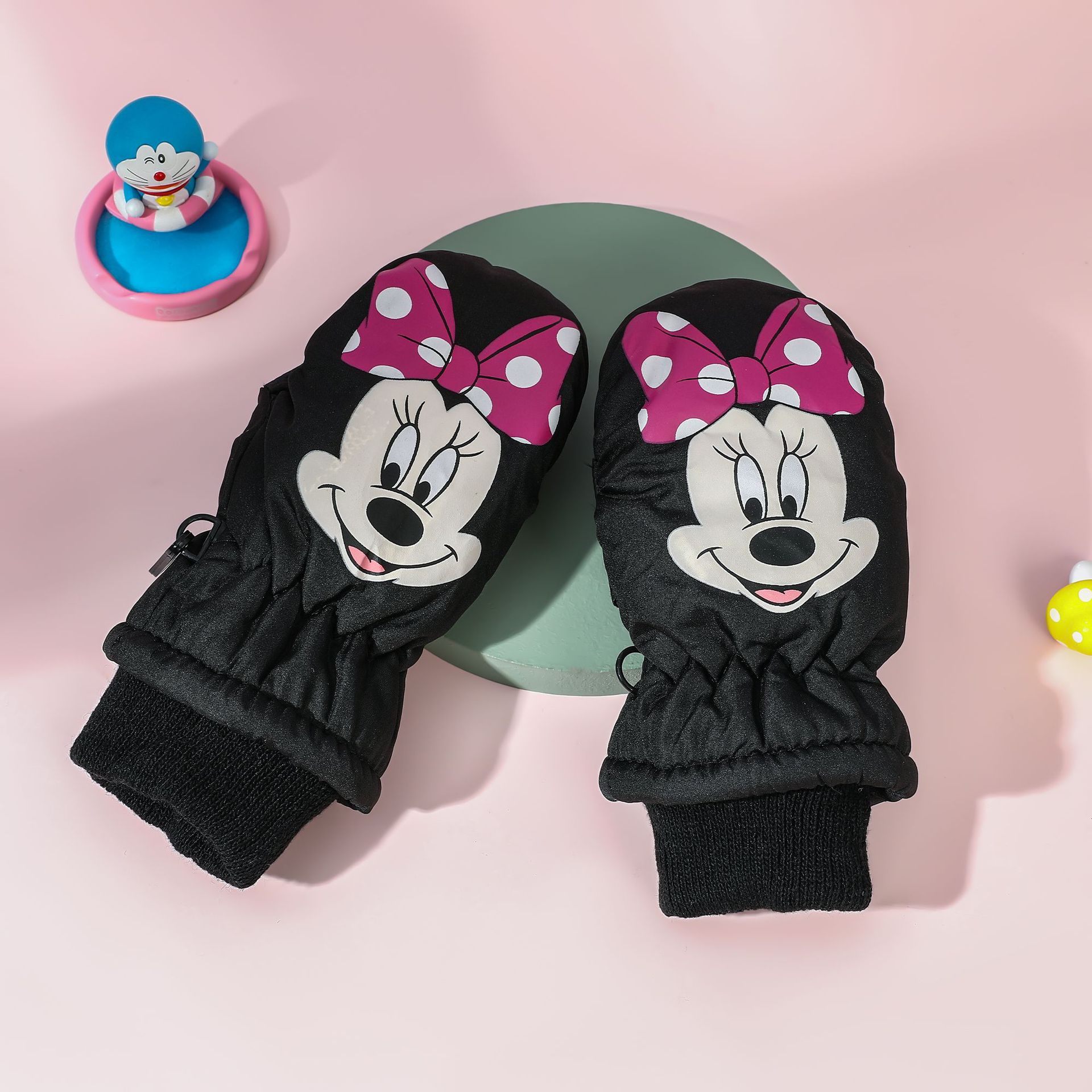 Picture of Carefully Selected Cartoon Printed Mittens Kidsren's Warm Gloves 2-6 Years Old Winter Outdoor Sports Windproof Ski Gloves