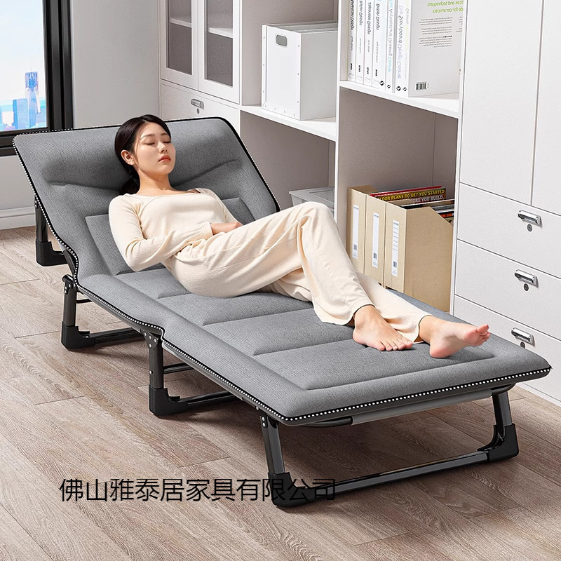 Single folding bed, office lunch break artifact, sleeping backrest chair, flat hospital companion bed, outdoor marching bed