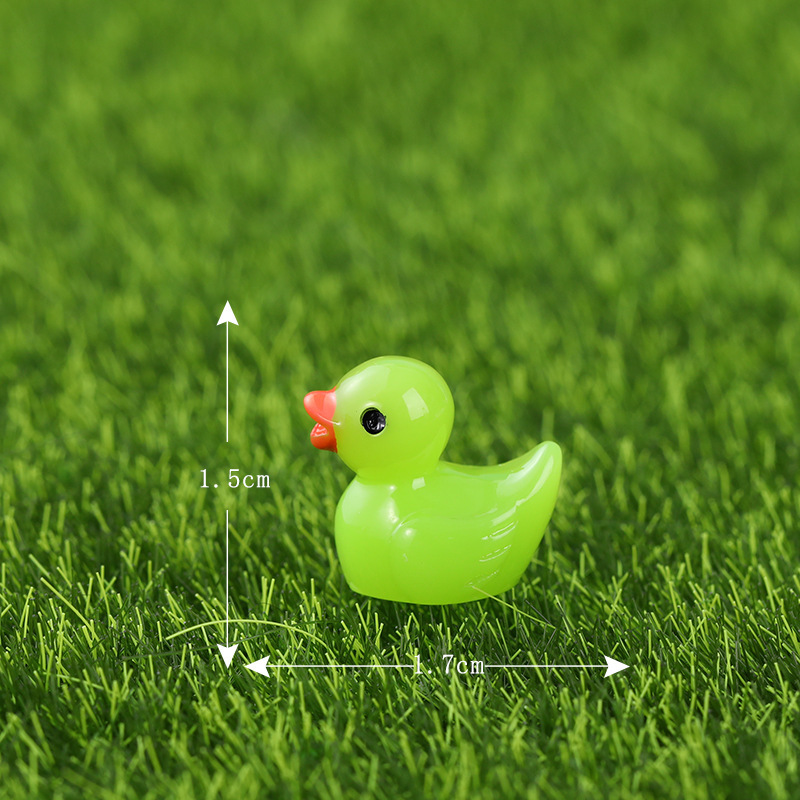 Picture of Little Yellow Duck doll pendant Moss micro landscape decoration creative ornaments mini little duck resin crafts
