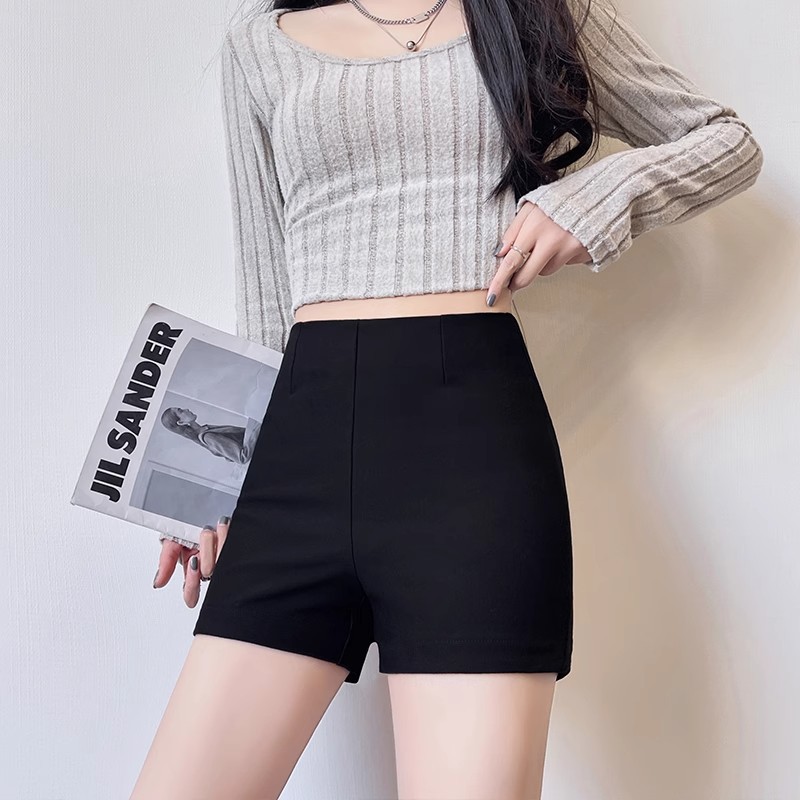 2024 New High Waist Hot Girl Shorts Women's Spring and Summer Small Outer Wear Suit Casual Tight Bottoming Shorts